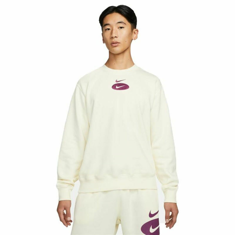 Sweaters uden Hætte til Mænd Nike Swoosh League Hvid