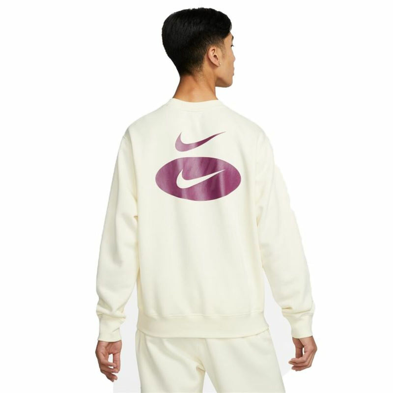 Sweaters uden Hætte til Mænd Nike Swoosh League Hvid