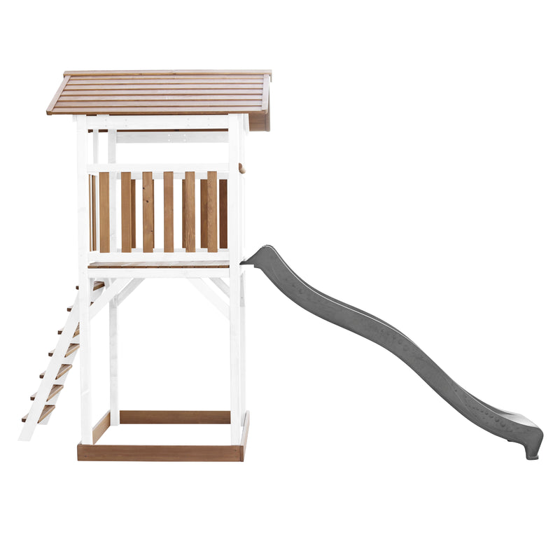 AXI Beach Tower Legetårn Brun/Hvid - Grå Rutsjebane