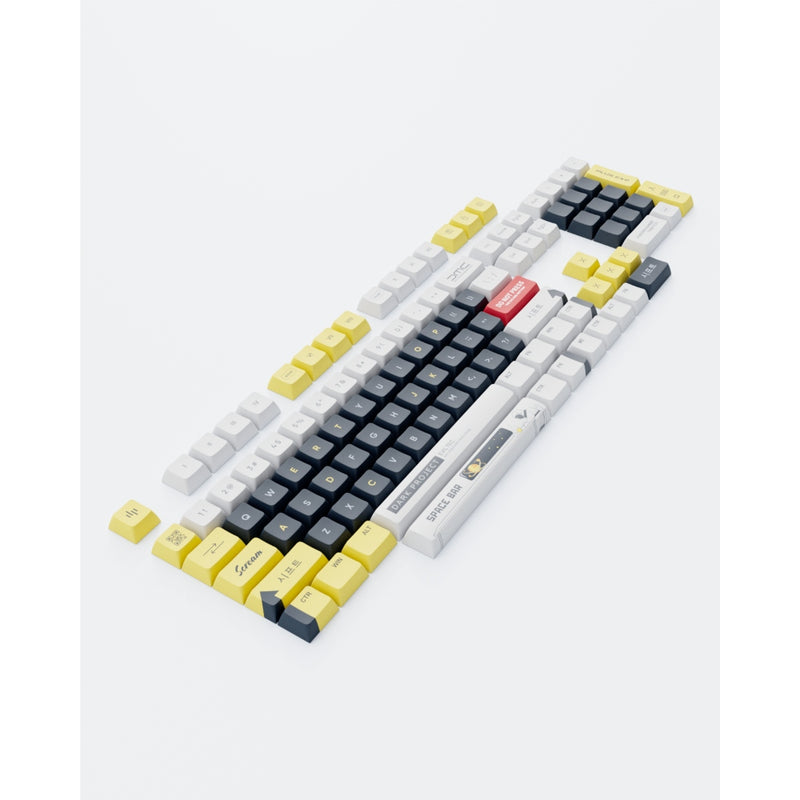 Dark Project KS-2036 PBT tastaturtaster (keycaps), ENG hvid/gul