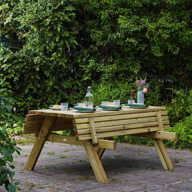 AXI Julie Picnicbord i træ Classic 177 x 154 cm - Natur