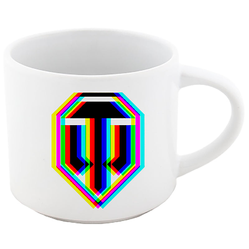 World of Tanks keramikkrus med 3D-logo, 420 ml, hvid