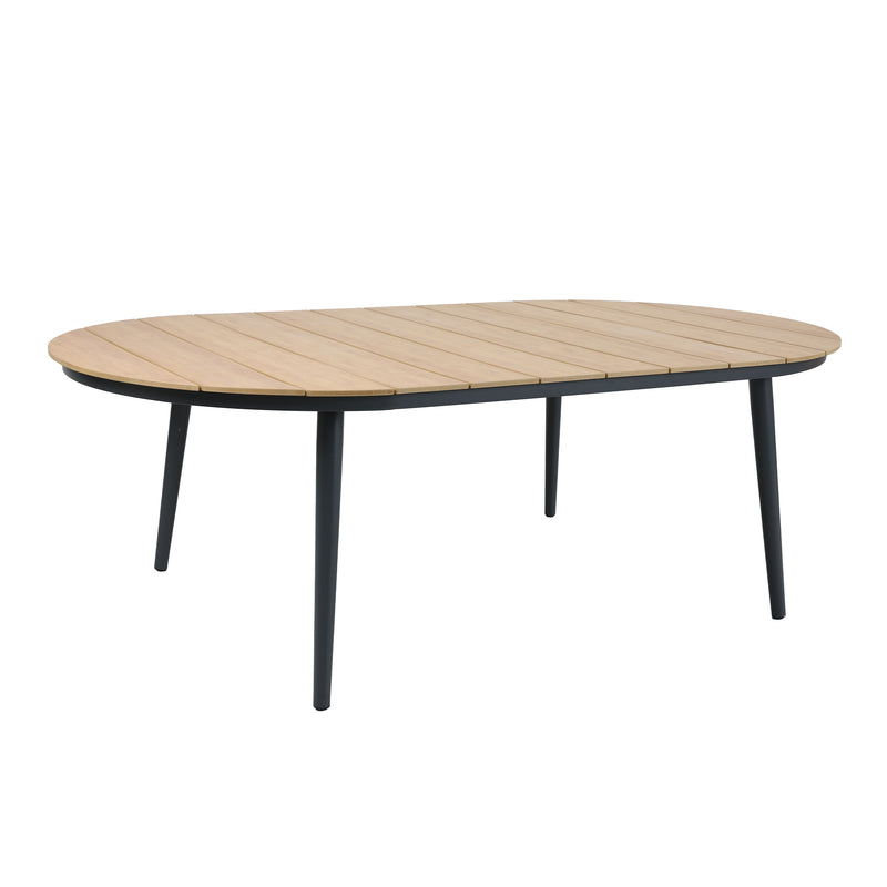 AXI Chay Havesæt med 8 stole - Antracit med trælook Polywood