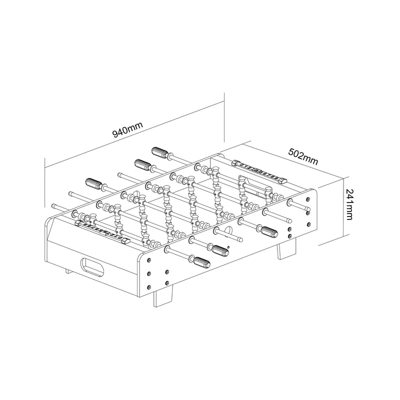 Cougar Fodboldbord Mini 3ft Sort