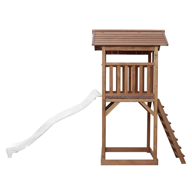 AXI Beach Tower Legetårn Brun - Hvid Rutsjebane