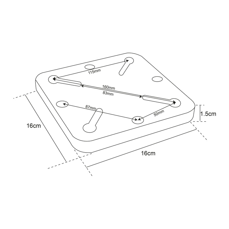 AXI Parasolfod adapter - Antracit
