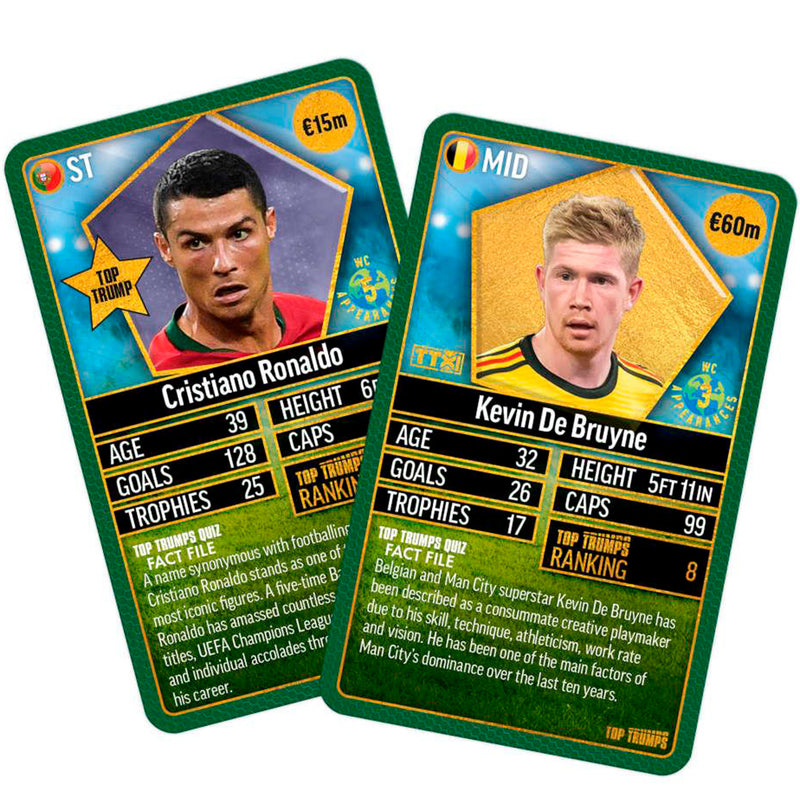 World Football Stars Top 200 - pakke 5 Top Trumps kortspil