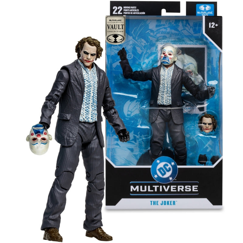 DC Multiverse The Joker (Bank Robber) (The Dark Knight) 7 tommer actionfigur McFarlane Vault Collection