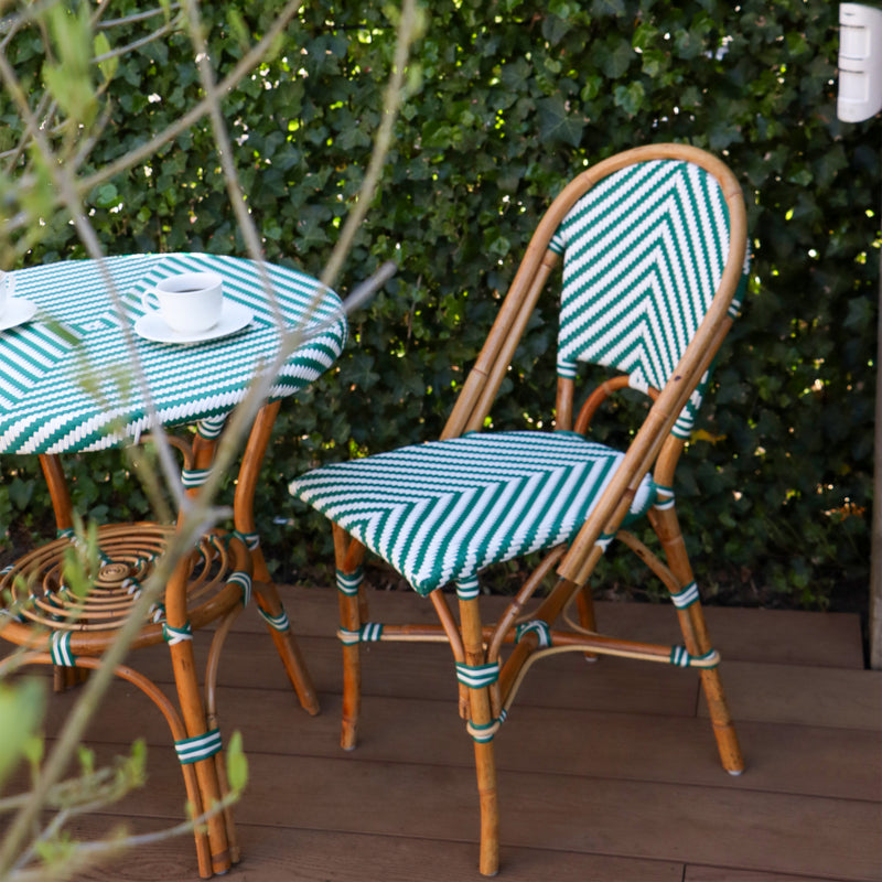 AXI Jacqueline Rattan Bistrosæt - Grøn/Hvid