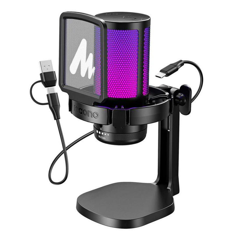 MAONO DGM20 GamerWave RGB USB-gamingmikrofon, kondensator