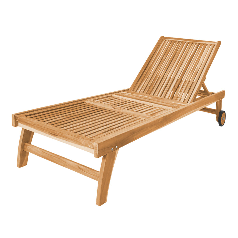 AXI Wayne Teak Liggestol med hjul