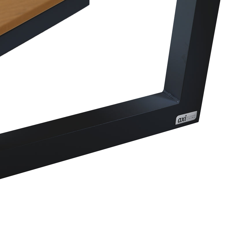 AXI Taco Picnicbord med 2 bænke Rundt - Antracit/Teak-look Polywood