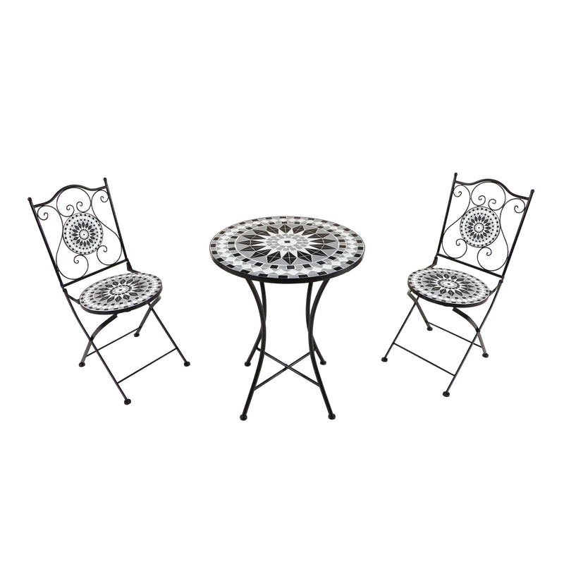 AXI Amélie Bistrosæt Mosaik - Sort/Hvid