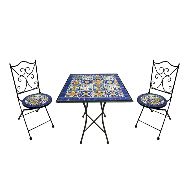 AXI Camilla Bistrosæt Mosaik - Middelhavsstil Blå/Gul