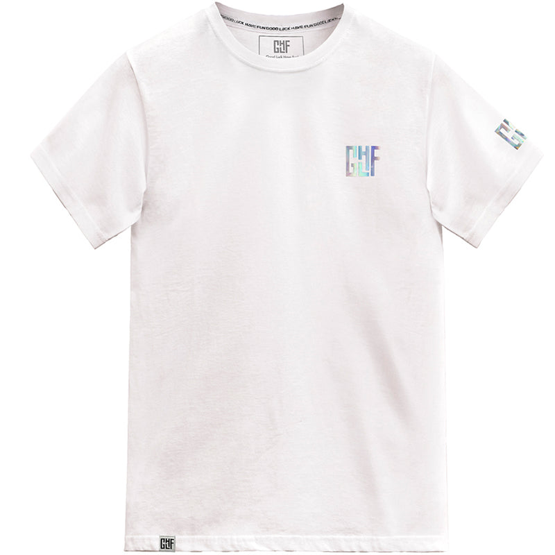 FragON - holografisk logo unisex T-shirt hvid