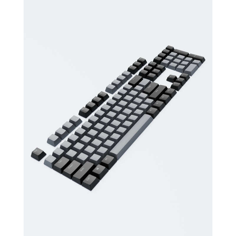 Dark Project KS-46 tastaturtaster (keycaps) PBT, ENG/RU/UA, grå/sort