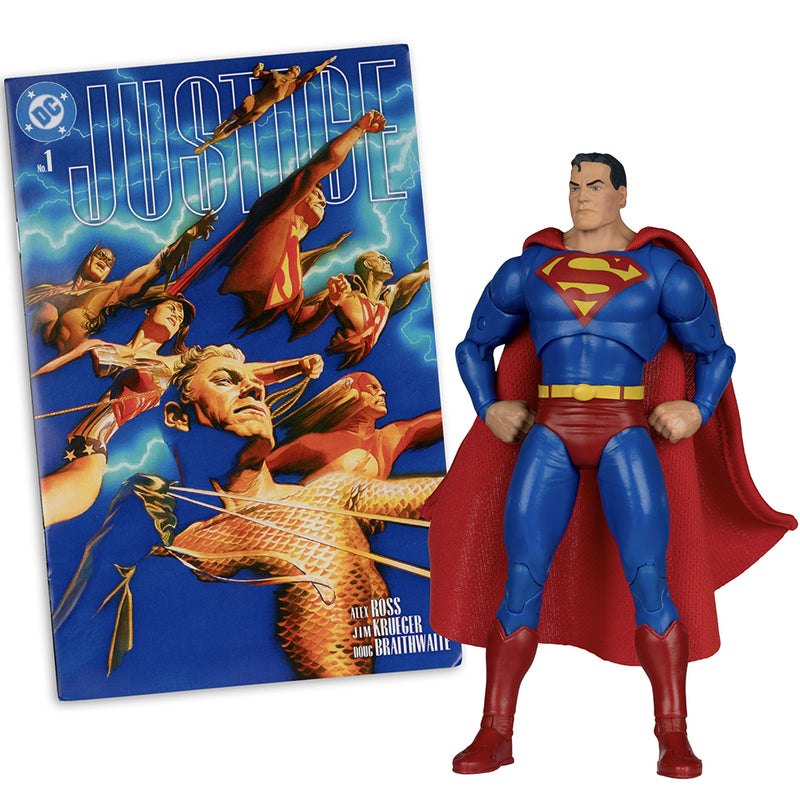 DC Direct Superman (Justice #1) 7 tommer actionfigur med tegneserie McFarlane Toys