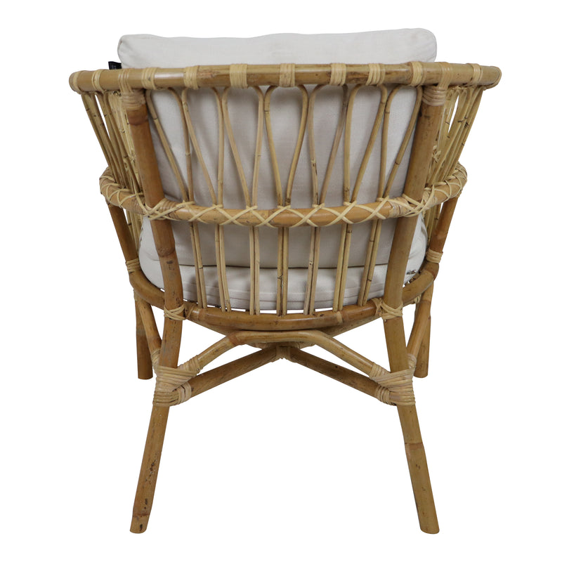 AXI Mary Rattan Loungesæt – 4 dele med sofa, bord og 2 stole Natur/hvid