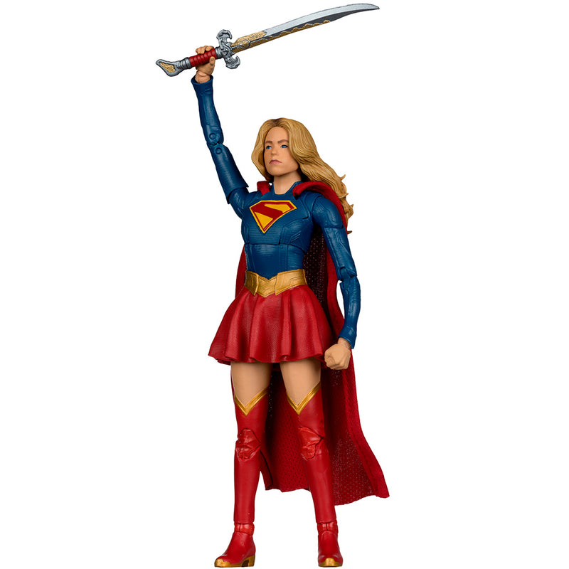 DC Multiverse Supergirl and Baby Krypto (Supergirl Movie) 7 tommer actionfigur (Deluxe Theatrical Edition) McFarlane Toys