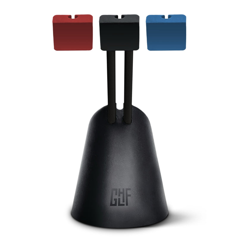 FragON - Tower musebungee med 3 farvede clips, sort
