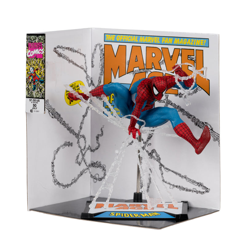 Marvel Spider-Man (Marvel Age #90) statue i fast positur i skala 1:10 McFarlane Toys