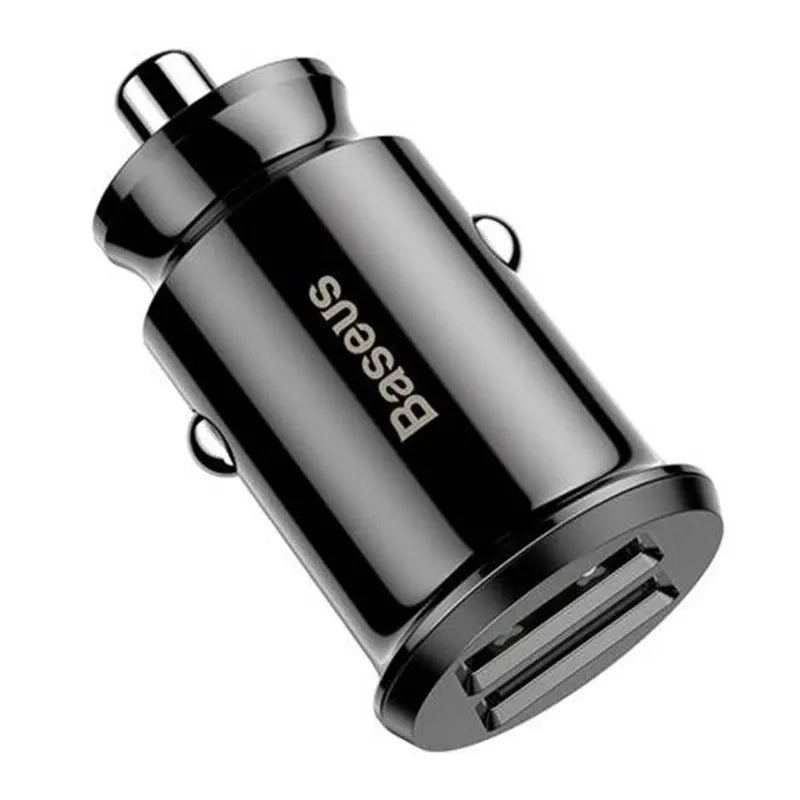 Baseus Grain billader, 2x USB, 5 V 3,1 A (sort)