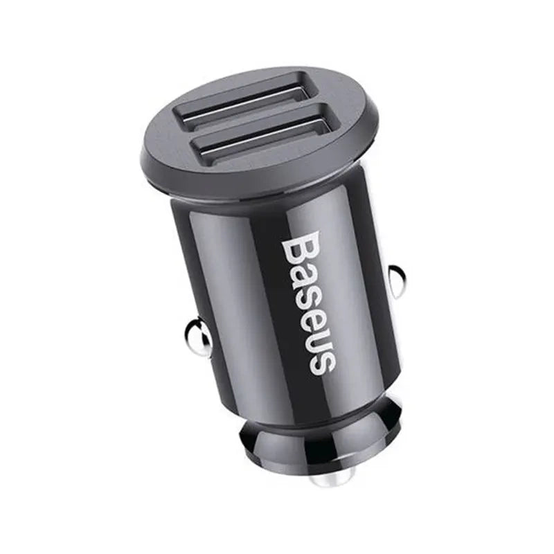 Baseus Grain billader, 2x USB, 5 V 3,1 A (sort)