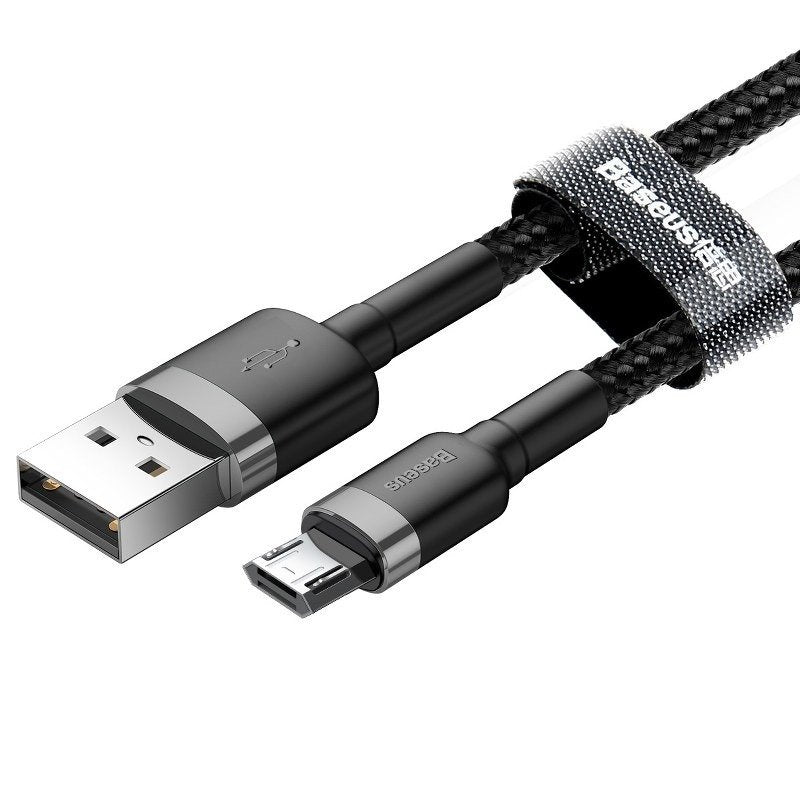 Baseus Cafule Micro USB-kabel 2.4A 1m (grå + sort)
