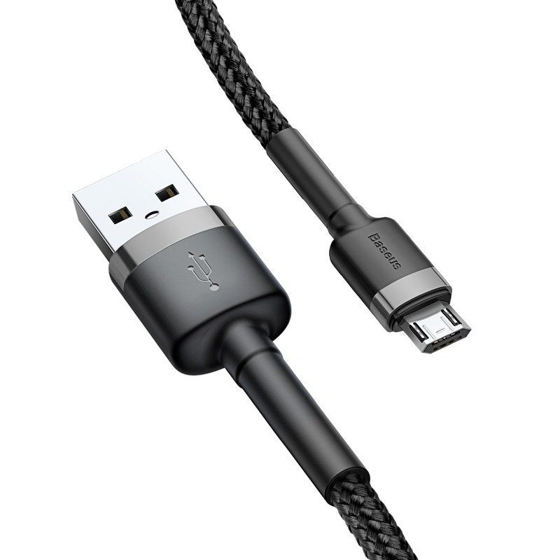 Baseus Cafule Micro USB-kabel 2.4A 1m (grå + sort)