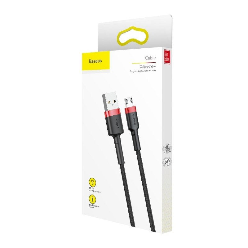 Baseus Cafule Micro USB-kabel 1.5A 2m (rød + sort)