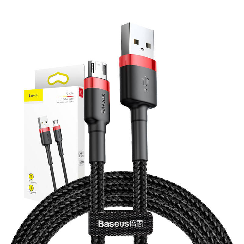 Baseus Cafule Micro USB-kabel 1.5A 2m (rød + sort)