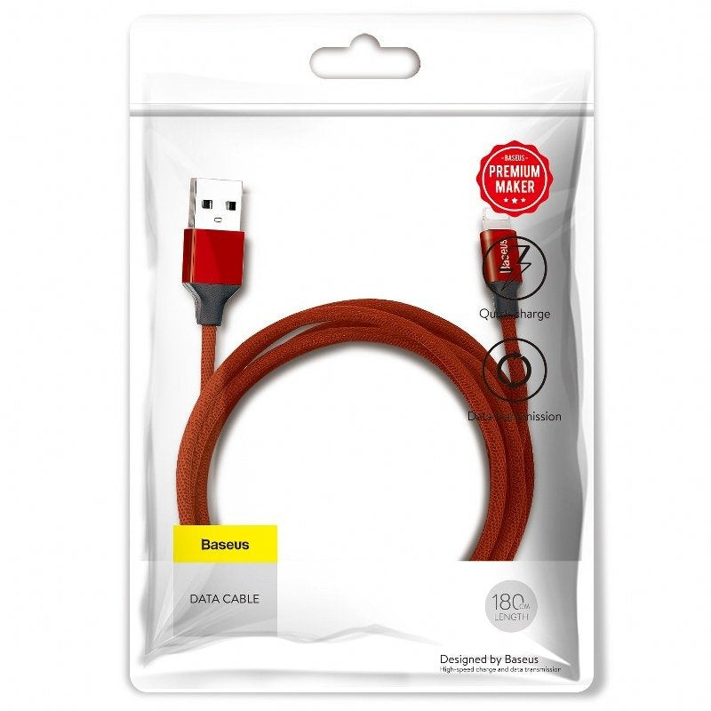 Baseus Yiven Lightning-kabel 180 cm 2A (rød)