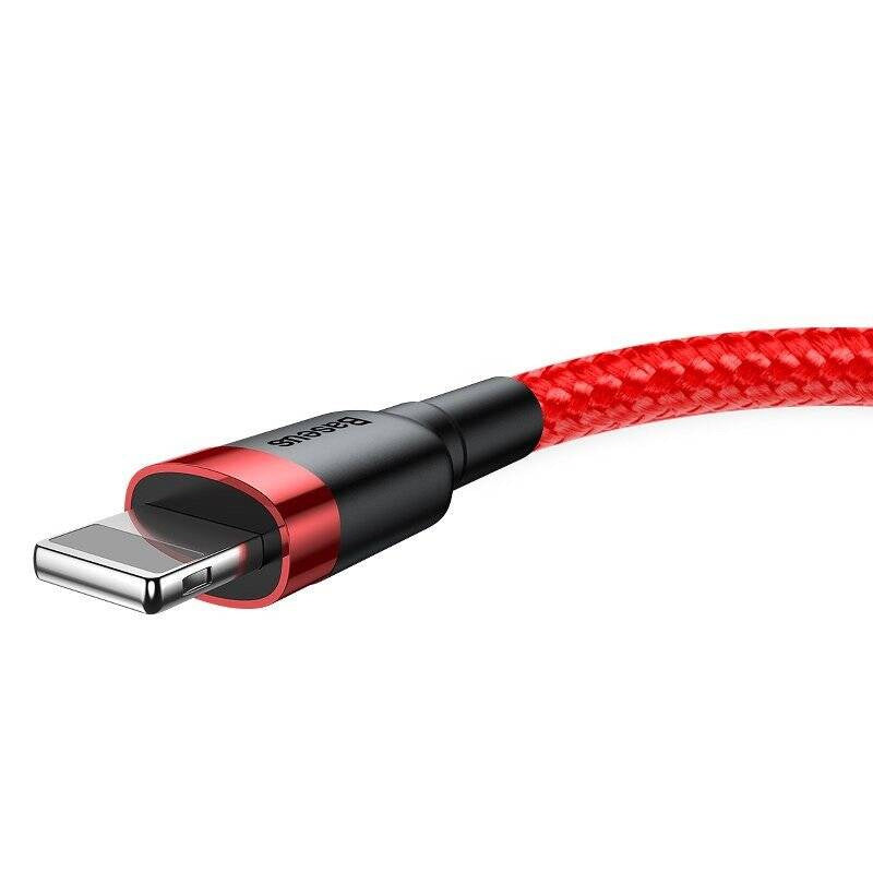 Baseus Cafule USB Lightning-kabel 2,4A 0,5m (rød)