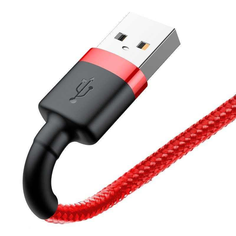 Baseus Cafule USB Lightning-kabel 2,4A 0,5m (rød)