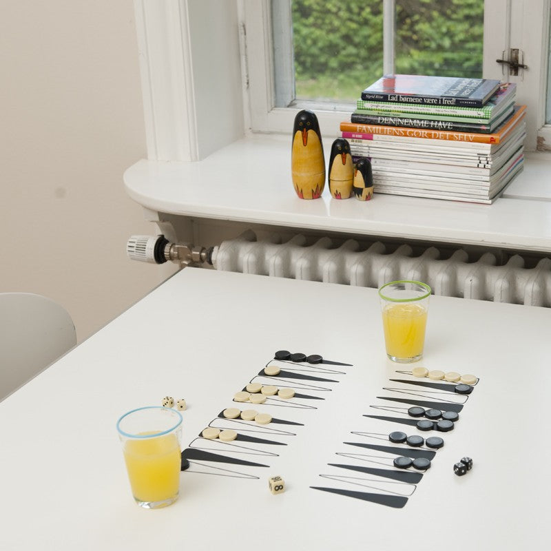 Backgammon m. spillebrikker - STICKERS DELUXE
