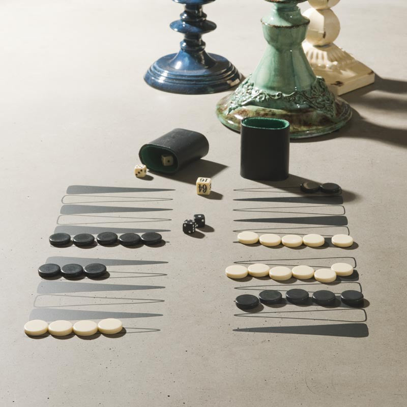 Backgammon m. spillebrikker - STICKERS DELUXE
