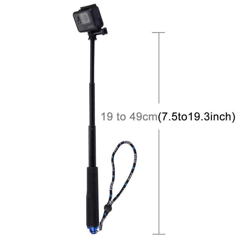 Puluz selfiestang til actionkameraer (DJI, GoPro, Insta360) (sort)