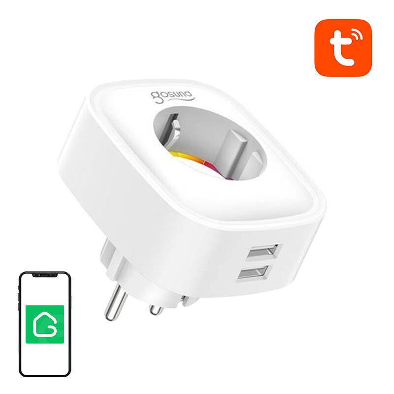 Gosund SP112 smart WiFi-stik 2xUSB, 16A, Tuya