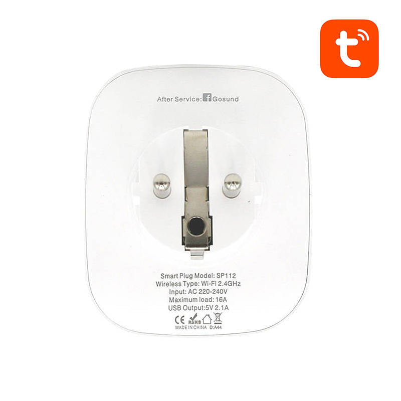 Gosund SP112 smart WiFi-stik 2xUSB, 16A, Tuya