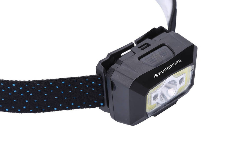 Superfire X30 pandelampe, 340 lm, USB, 5 tilstande, 130 m
