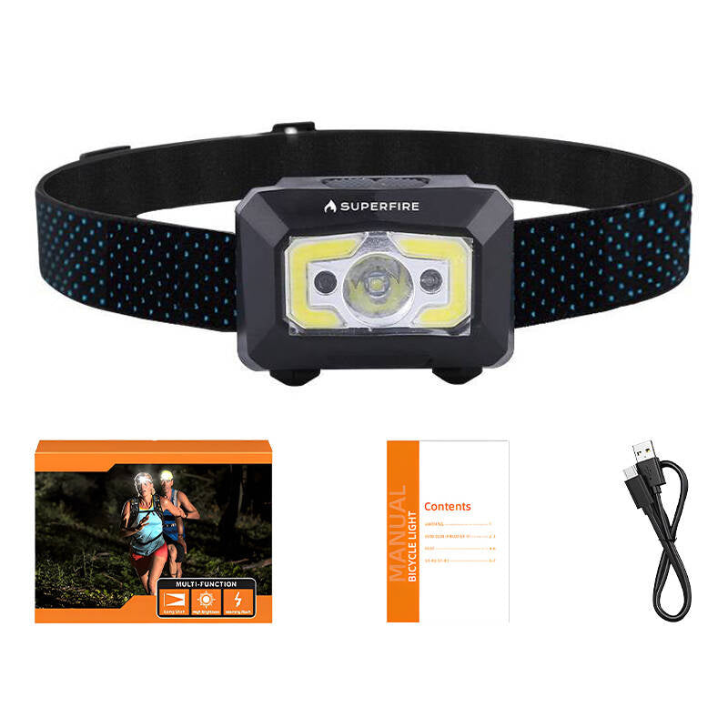 Superfire X30 pandelampe, 340 lm, USB, 5 tilstande, 130 m