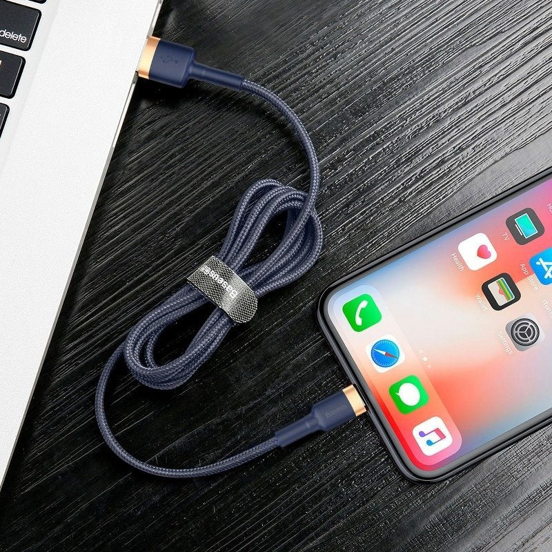 Baseus Cafule Lightning-kabel 1.5A 2m (guld + mørkeblå)