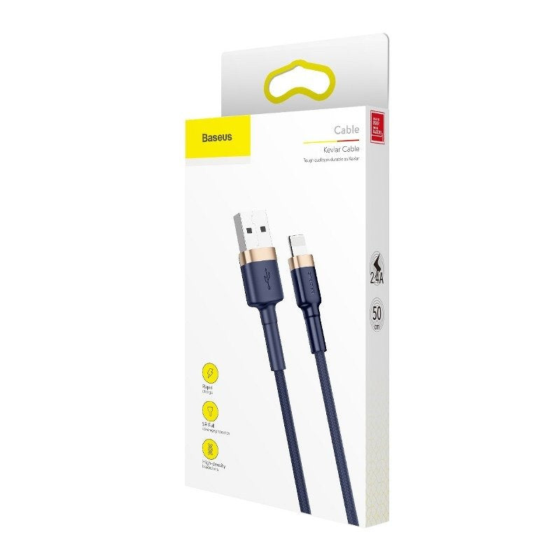 Baseus Cafule Lightning-kabel 1.5A 2m (guld + mørkeblå)