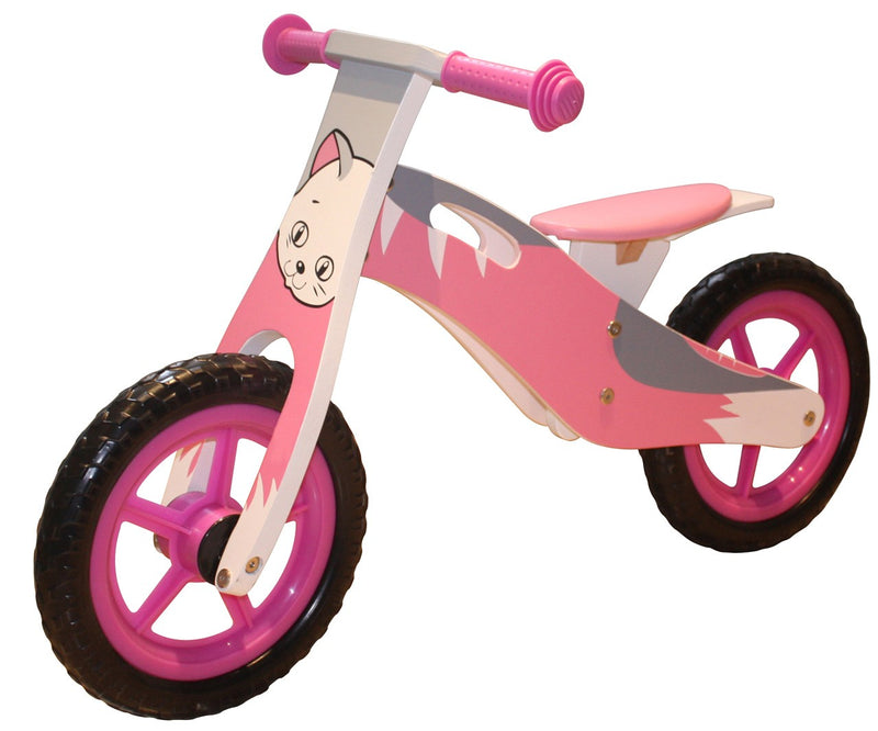 Løbecykel af træ - Kat
