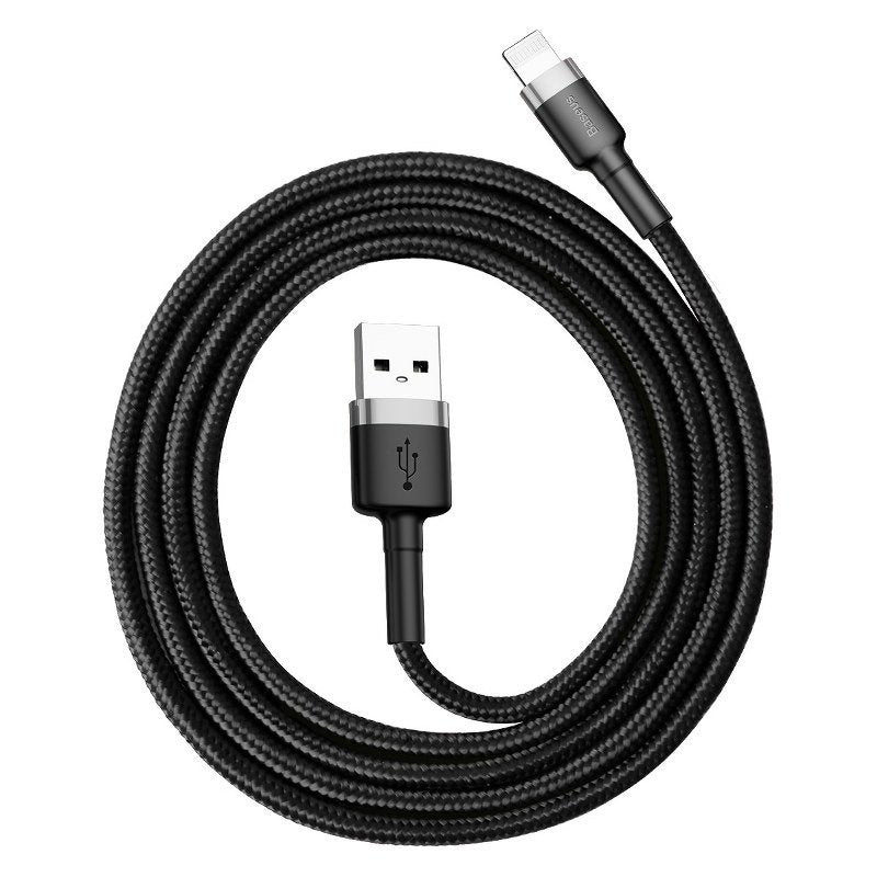 Baseus Cafule USB Lightning-kabel 2,4A 1m (grå + sort)