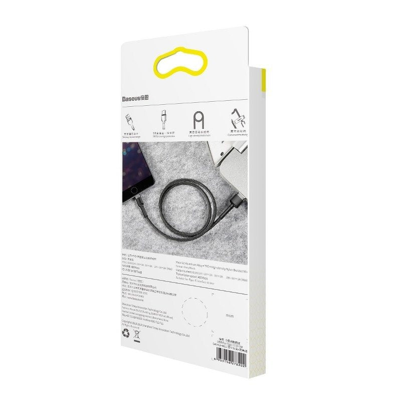 Baseus Cafule USB Lightning-kabel 2,4A 1m (grå + sort)
