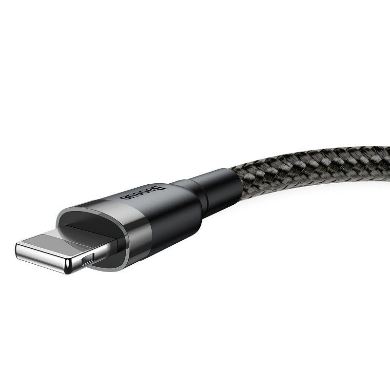Baseus Cafule USB Lightning-kabel 2,4A 1m (grå + sort)