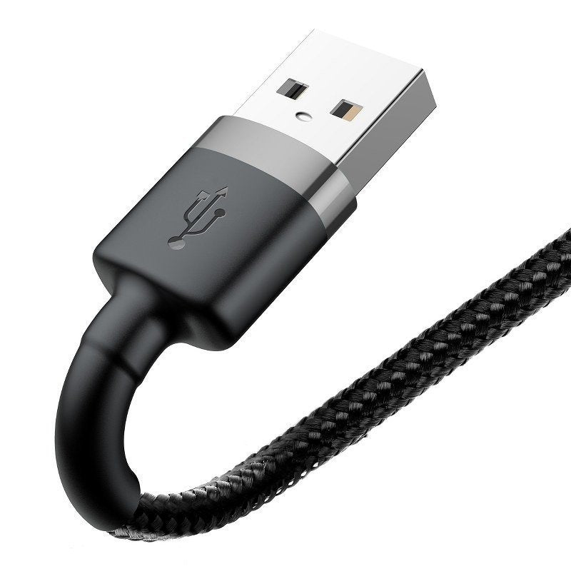 Baseus Cafule USB Lightning-kabel 2,4A 1m (grå + sort)