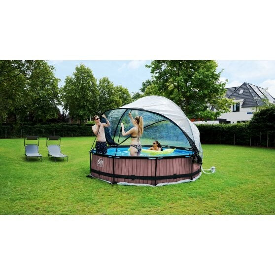 Lime Ø360x76cm. pool med dome - EXIT