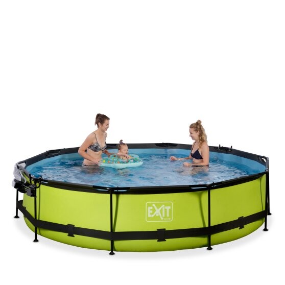 Lime Ø360x76cm. pool med dome - EXIT